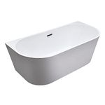 Elle Freestanding Bath | Double Skinned Acrylic | Double Ended Bath | Back to Wall Design | Includes Waste | 1500 x 750