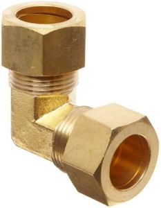 Anderson Metals - 50065-10 Brass Tube Fitting, Elbow, 5/8" x 5/8" Compression