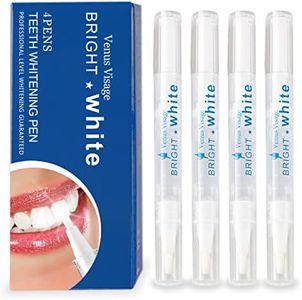 Venus Visage Teeth Whitening Pen (4 Pens), 40+ Uses - Teeth whitening Gel with Professional Formulation and Ingredients - Best Teeth Whitener Overnight and No Tooth Sensitivity (Mint)