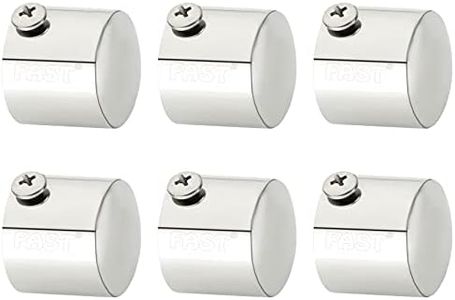 FAST CB45S Heavy Stainless Steel Metal Round Curtain Rod End Cap Finilas for Door and Window 1 Inch Curtain Rod Accessories (6)