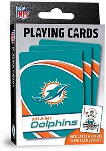 MasterPieces - NFL Playing Cards, Officially Licensed Miami Dolphins Football Deck, Family Games for Adults and Kids, Standard Index