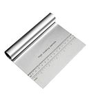 Syga Stainless Steel Cake Smoother with Scale Cutting Knife(Silver)