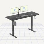 FLEXISPOT Electric Standing Desk 160 x 60 cm Height Adjustable Standing Desk for Home Office (Black)