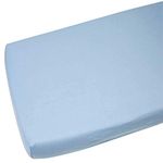 2X Cot Bed Fitted Sheets 100% Cotton Blue