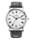 Mathey-Tissot Leather Swiss Made Analog White Dial Men Watch - Hb611251Abr, Black Band