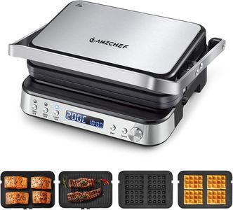 AMZCHEF 4-in-1 Panini Grill – Sandwich Press & Indoor Grill