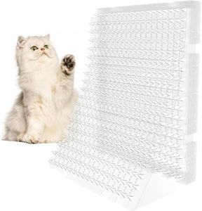 10 Pack Scat Mat for Cats with Spikes, Cat Repellent Mat Deterrent Indoor, Training Pads Keep Dogs and Cats Off Couch, Bed, 16 x 13 Inch Garden Scat Mats Fence Outdoor