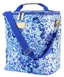 Lilly Pulitzer Insulated Wine Carrier Soft Cooler with Adjustable/Removable Strap and Double Zipper Close, Holds up to 4 Bottles of Wine, High Maintenance