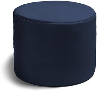 Jaxx Spring Indoor/Outdoor Bean Bag Ottoman, Navy