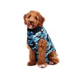 Suitical Recovery Suit Dog, Medium, Blue Camouflage