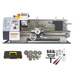 INTBUYING Mini Lathe 8"x16" Metal Lathe Bench Lathe Metal Turning Lathe, 2500 RPM Variable Speed Mini Lathe Metal with 900W Brushless Motor 110V