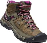 KEEN womens Targhee 3 Mid Waterproof Hiking Boot, Weiss/Boysenberry, 8.5 US