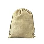 Jute Hessian Drawstring Pouch Small Medium Large Pack Size 1 3 5 10 Wedding Christmas Party Gift Reusable Sack (3, Large 42 x 52 cm)