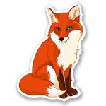 2 x 10cm Fox Vinyl Sticker iPad Laptop Car Travel Luggage Animal Ginger #5677 (7cm Wide x 10cm Tall)