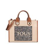 TOUS Women's Shopping M. Amaya K ICON MARRÓN-Beige Bag, Marron, M