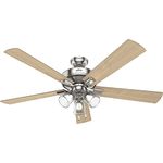 Hunter Fan Company 51097 Crestfield Ceiling Fan, 60, Brushed Nickel