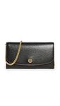 Tory Burch Women's Robinson Chain Wallet, Black