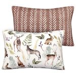 Pobibaby - 2 Pack Premium Toddler Pillowcase - Ultra Soft Jersey Knit - Crib Pillow, Kids Pillow, Travel Pillow Case Cover (Wildlife)