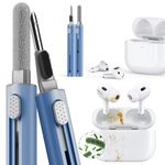 Inesore Cleaner Kit for Airpods Pro 3 Series, Multi-Function Cleaning Pen Tool for Earbuds Headphone iPhone Speaker Receiver Electronic Electronic Devices,with Soft Brush Flocking Sponge -Navy Blue