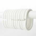Rrimin Bathroom Shower Curtain Liner Hook Hooks Rings (12 Pcs Plastic)