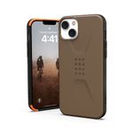 UAG Designed for iPhone 14 Plus Case Dark Earth 6.7" Civilian Sleek Ultra Thin Slim Impact Resistant Dropproof Protective Cover Compatible with Wireless Charging by URBAN ARMOR GEAR