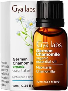 Gya Labs Organic German Chamomile Essential Oil for Diffuser - German Chamomile Oil for Skin - German Chamomile Essential Oil Organic for Hair Growth & Soaps - Sweet, Herbaceous Scent (10ml)