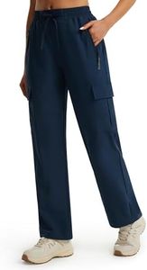 Libin Women's Hiking Pants Lightweight Quick Dry Cargo Pants Petite/Regular/Tall Casual Work Travel Safari Clothes, 03-navy, Large