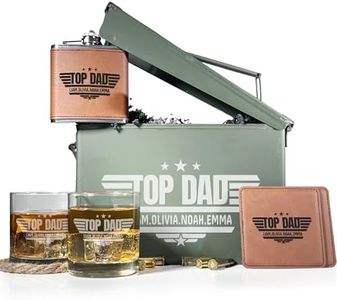 Personalized Ammo Box For Men - Custom Ammo Can Gift Set - Authentic Grade 1 Military Ammo Box Gift For Dad - Birthday Gift For Dad And Husband - Father’s Day Gift For Him - 30 Caliber