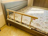 P.M.P.S. Collapsible Aluminium Safety Bed Guard Railing, 36 inch Length, 15 inch Height, No Drilling Required, for Elderly, Wooden