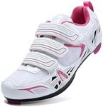 Patavinity Cycling Women Shoes for Bike and Bike+ with Delta-Compatible Bike Cleats, Pink, 6