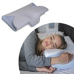 Ortholove Orthopaedic Side Sleeper Pillow Contoured Ergonomic Pillow with Comfort Wings for Arms Neck/Shoulder Pain use for Side/Back/Stomach Sleepers with Removable Washable Cover