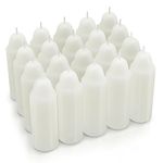 12-Hour White Candles Compatible with Candle Lanterns, Long-Burning Candles for Outdoor, Camping, Emergency, Survival Emergency Preparedness- 20Pack