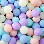 STARBOLO BaCAST-mac001ll Pit Balls for Toddlers - 120pcs - Macaron Crush Proof Plastic Children's Toy Balls Macaron Ocean Balls for Birthday Christmas Parties Games Pool, 2.36 inches.