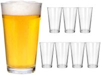 CUCUMI 8pcs 16oz Beer Pint Glasses,