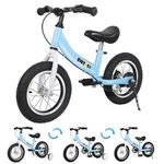 bikeboy Balance Bike 2 in 1,The Dual Use of a Kids Balance Bike and Toddler Bike, for 2 3 4 5 6 7 Years Old -12 14 16 Inches with Training Theory, Brake, Pedal