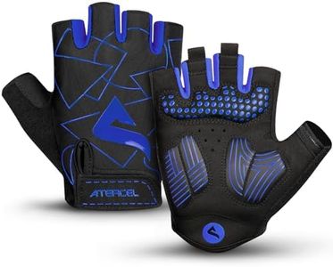 ATERCEL Cycling Gloves, Bike Gloves for Men Women, Bicycle Gloves for Cycling, Workout, Gym, Training, Weight Lifting Outdoor, Dirt Bike, Mountain Bike, and Riding (Blue, Large)