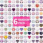 BIG ELEPHANT Random Color Toddler Training Pants 6 Pack, Potty Training Underwear for Boys and Girls