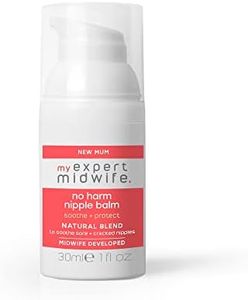 My Expert Midwife No Harm Nipple Balm, 100% Natural, medical grade Lanolin, fast relief, protection for sore cracked nipples. Moisturising, odourless, tasteless, breastfeeding Safe Nipple cream, 30ml