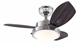 78673 Turbo II One-Light 76 cm Six-Blade Indoor Ceiling Fan, White Finish with Opal Frosted Glass