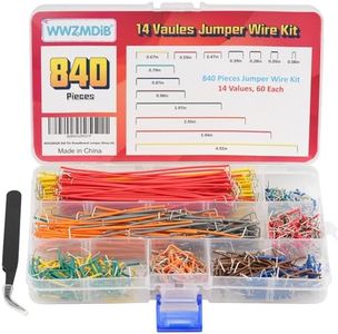 WWZMDiB 840 Pin Breadboard Jumper Wires Kit 14 Vaules 2-125mm
