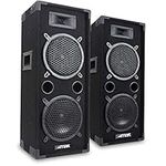 MAX 2 x 8 Inch Speakers (Pair) Bedroom DJ Disco PA Party 1600W Set Mega Bass Kit