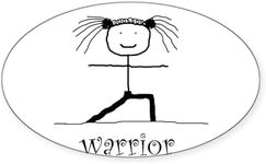 CafePress Warrior Yoga Pose: Oval Sticker Oval Bumper Sticker, Euro Oval Car Decal