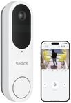 Reolink 2K Battery Doorbell Camera Wireless, Video Doorbell Camera, 1:1 Head-to-Toe View, Live Video Call, Package Recognition, 2.4/5GHz Wi-Fi, No Monthly Fee For Local Storage, White