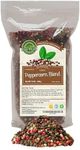 Eat Well Mixed Peppercorn Blend 12 oz Peppercorn Medley, Premium Black, White, Green and Pink Peppercorns, Whole Rainbow 100% Natural Pure Pepper Corns Freshly Packed Resealable Refill Packet 12 oz