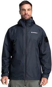 Baerskin Heavy-Storm Rain Jacket 2.0 – 20,000mm Waterproof Packable Rain Shell, PFAS-Free Breathable Tactical Hiking Jacket, 3-in-1 Hoodie Compatible, Men’s Outerwear
