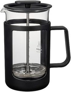 HARIO CPU-4-B CafePress U Press Coffee Heat Resistant Glass, Practical Capacity, 20.3 fl oz (600 ml), Black