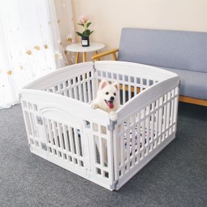 Gupamiga Puppy Playpen, White – 130x65x80cm Indoor Pet Fence