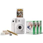 Fujifilm INSTAX Mini 12 Instant Camera Party Bundle - Clay White