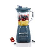 Hamilton Beach Power Elite™ Blender with 40 oz. Glass Jar, Pour Spout, 12 blending functions, wave action, Kitchen Makeover Blue, 58155J