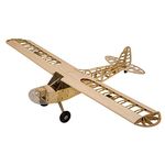 Dancing Wings Hobby Balsa Wood Electric Airplane 1.2M Piper Cub J3 Kit Need to Build; Remote Control Airplane KIT for Adults (S0804B-R10)